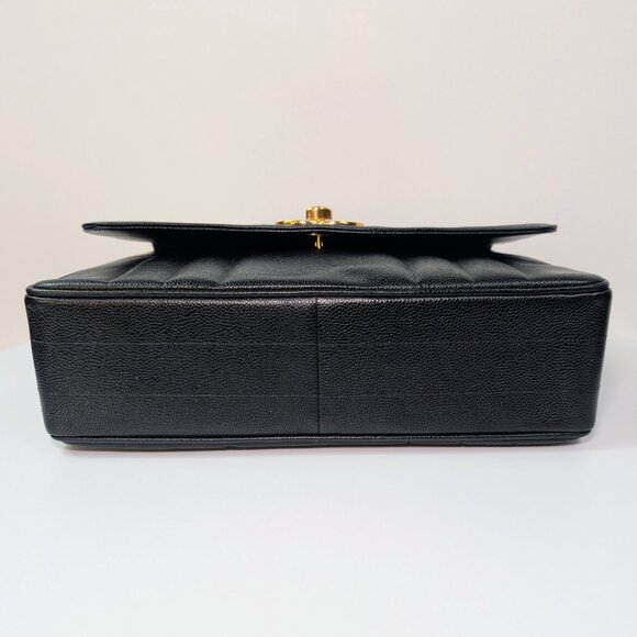 Chanel Vintage Black Caviar Mademoiselle Kelly Top Handle Flap Bag - Picture 8 of 16